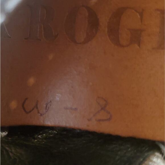 Jack Rogers Women's Silver Grey Wedge Sandals Sz 8 FLAWS - Picture 14 of 14